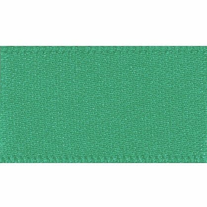 Berisfords Ribbon Double Faced Satin Ribbon Parakeet Green: 7mm wide. Price per metre. - The Sewing Studio