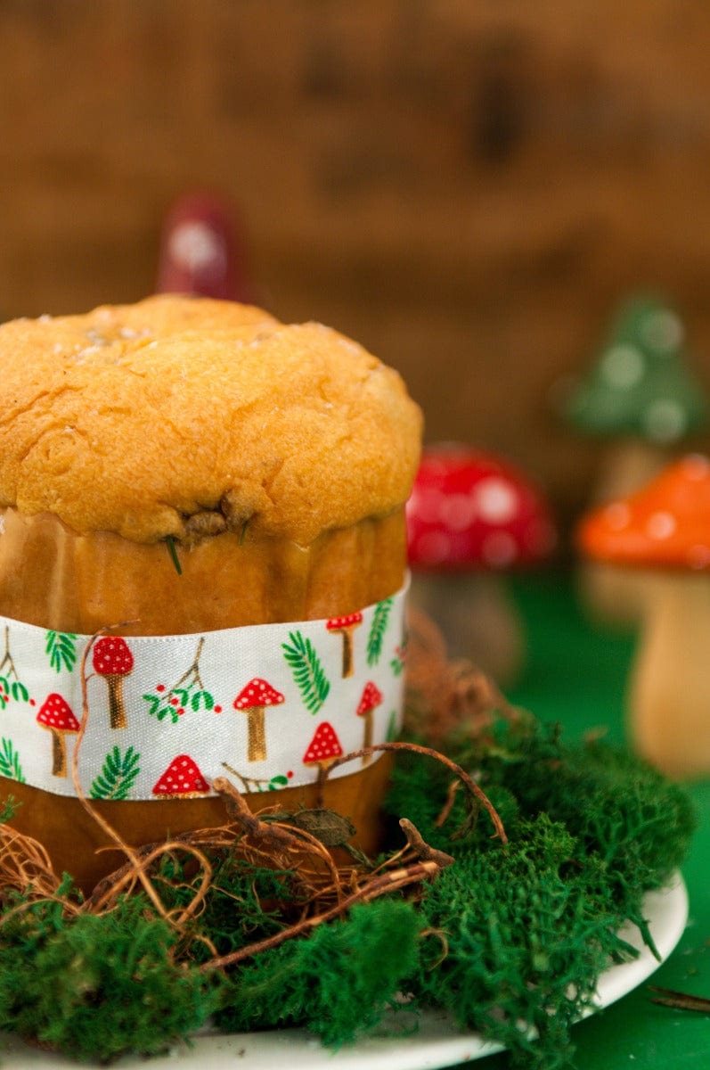 Berisfords Ribbon Toadstool Ribbon: 25mm wide: Price Per Metre - The Sewing Studio