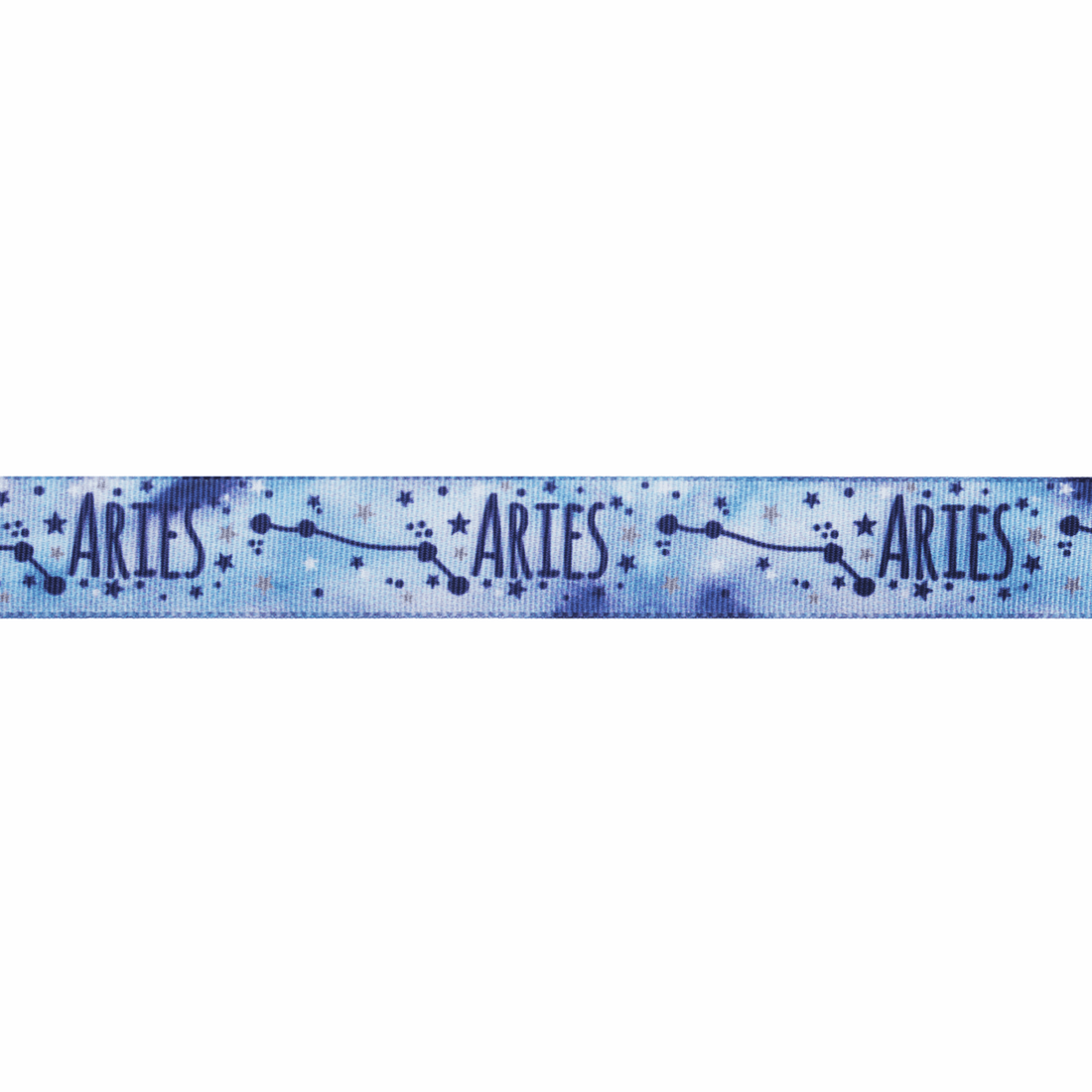 Berisfords Ribbon Zodiac Star Sign Ribbon: Aries: 15mm wide. Price per metre. - The Sewing Studio