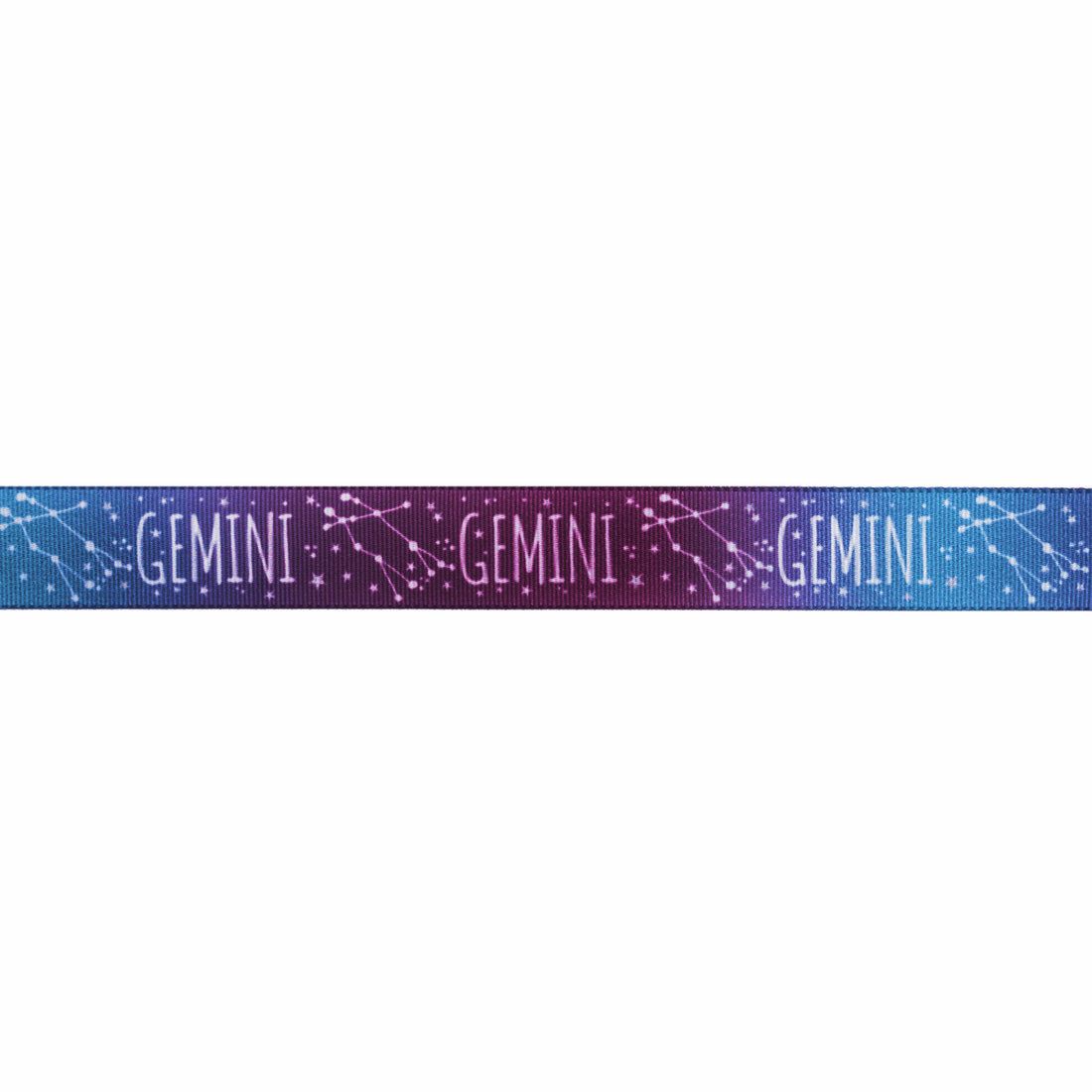 Berisfords Ribbon Zodiac Star Sign Ribbon: Gemini: 15mm wide. Price per metre. - The Sewing Studio