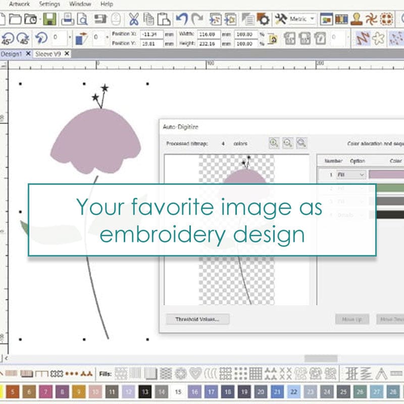 Bernina Sewing Machine Accessories BERNINA Embroidery Software 9 Creator - The Sewing Studio