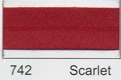 Polycotton Bias Binding: 2.5m x 12mm: Scarlet
