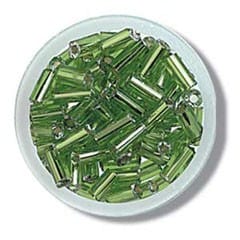 Bugle Beads: Green: Pack of 8g