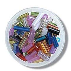Bugle Beads: Multi-coloured: Pack of 8g