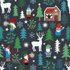 Lewis and Irene Hygge Glow in The Dark Tomten Forest Charcoal C71.3