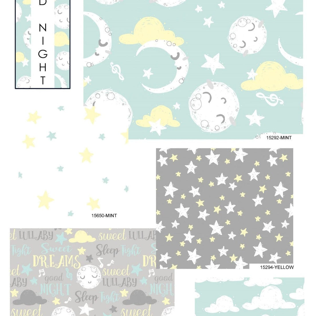 Craft Cotton Co Fabric Pre Cuts Goodnight Fat Quarter Pack - The Sewing Studio
