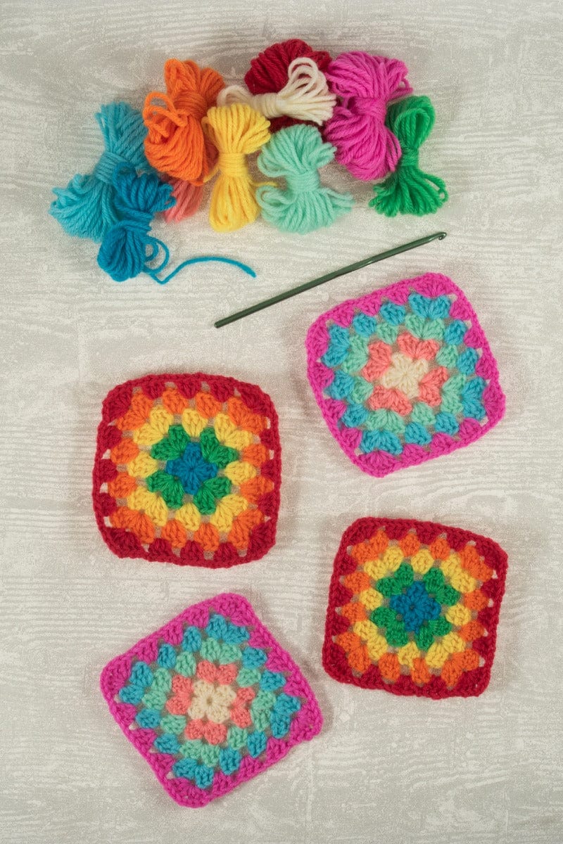 My First Crochet Kit Granny Squares