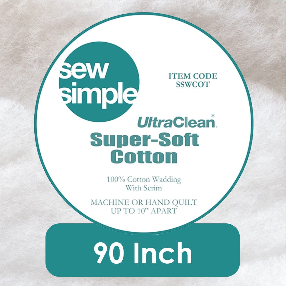 EQS Fabric Wadding Super Soft Wadding 100% Cotton 90 Inch Wide - The Sewing Studio