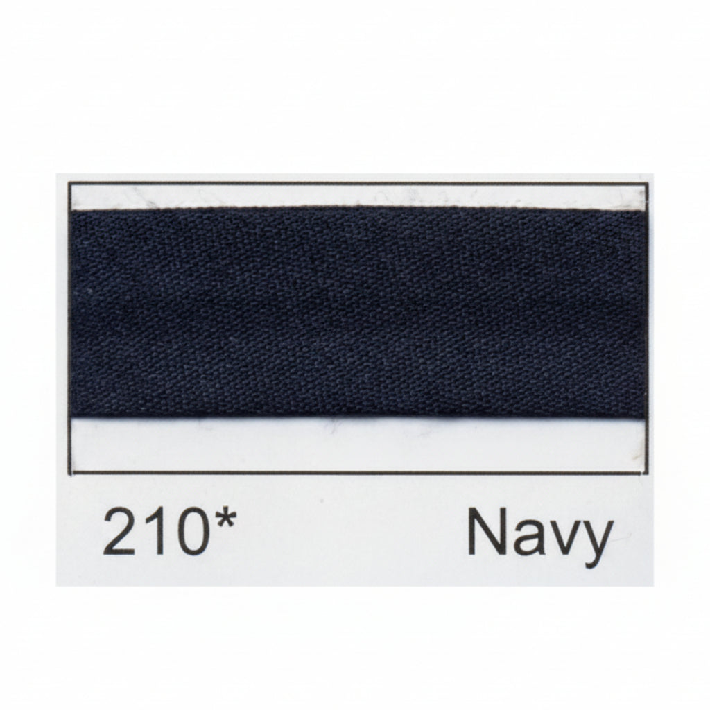 Essential Trimmings Bias Binding Polycotton Bias Binding: 2.5m x 12mm: Navy - The Sewing Studio