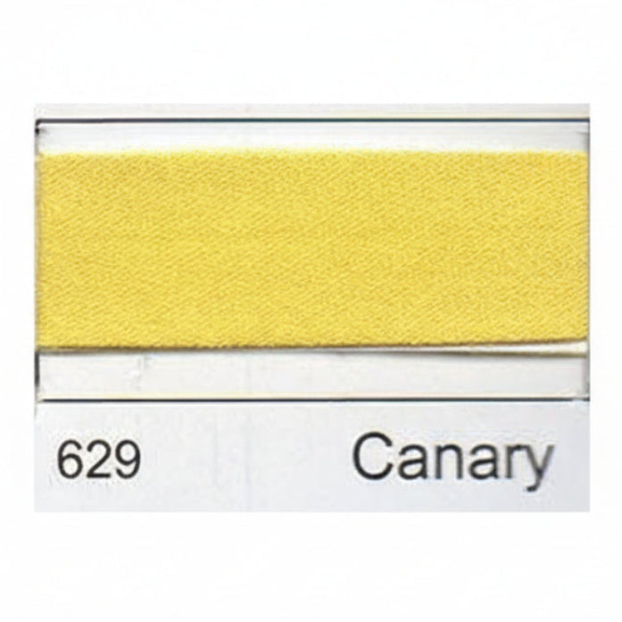 Essential Trimmings Bias Binding Polycotton Bias Binding: 2.5m x 25mm: Canary - The Sewing Studio