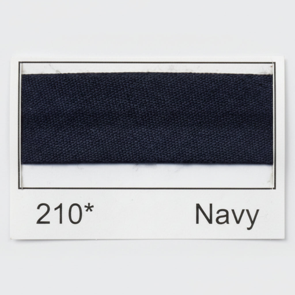 Essential Trimmings Bias Binding Polycotton Bias Binding: 2.5m x 25mm: Navy - The Sewing Studio