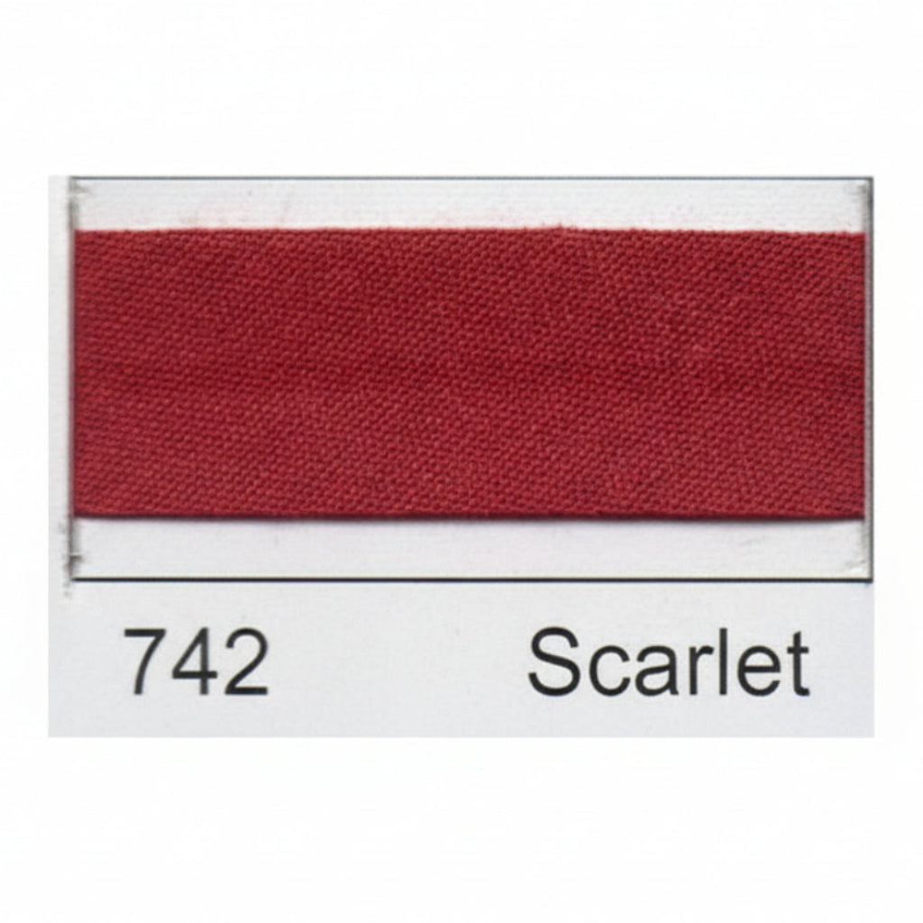 Essential Trimmings Bias Binding Polycotton Bias Binding: 2.5m x 25mm: Scarlet - The Sewing Studio