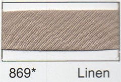 Essential Trimmings Bias Binding Polycotton Bias Binding: 2.5m x 50mm: Linen - The Sewing Studio