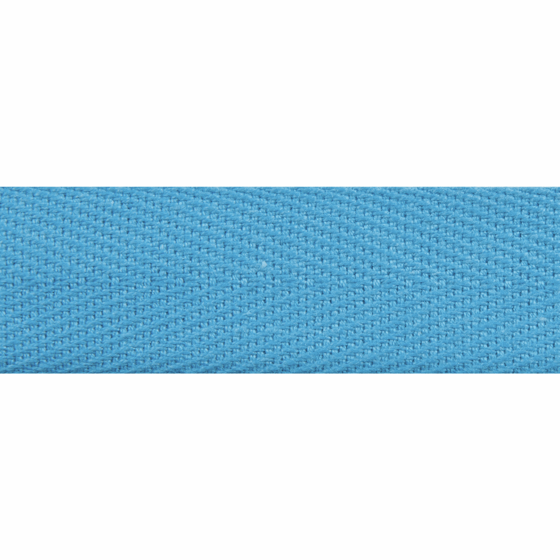 Essential Trimmings Tape Herringbone Cotton Tape Mid Blue 20mm Wide Price Per Metre - The Sewing Studio