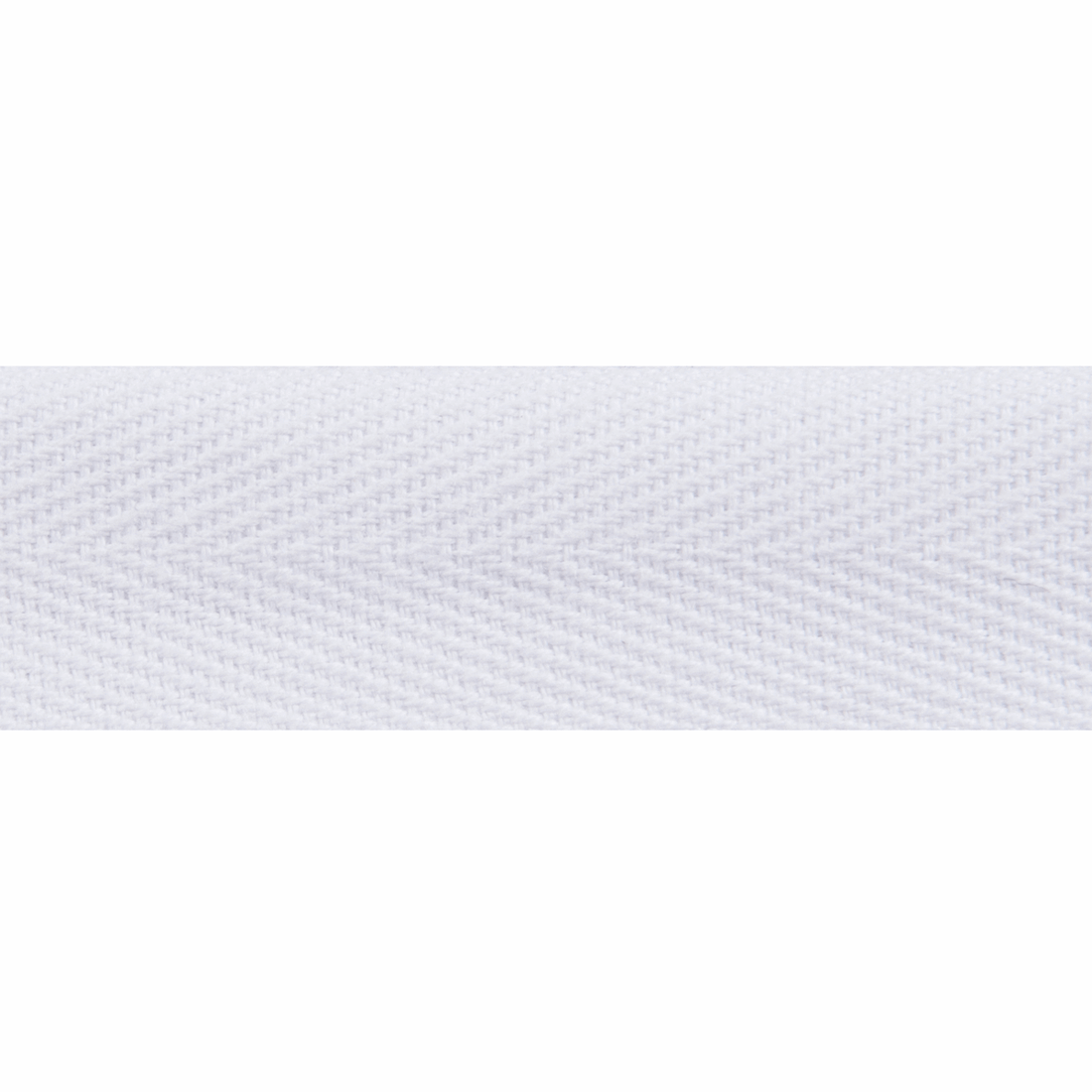 Essential Trimmings Tape Herringbone Cotton Tape White 20mm Wide Price Per Metre - The Sewing Studio