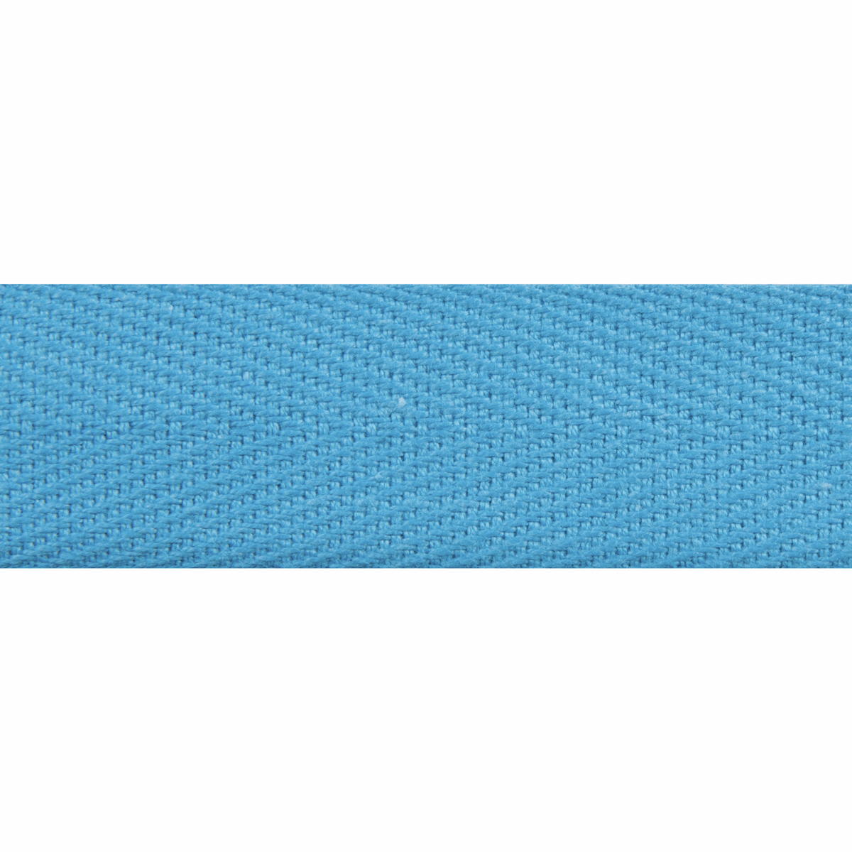 Herringbone Cotton Tape Mid Blue 20mm Wide Price Per Metre