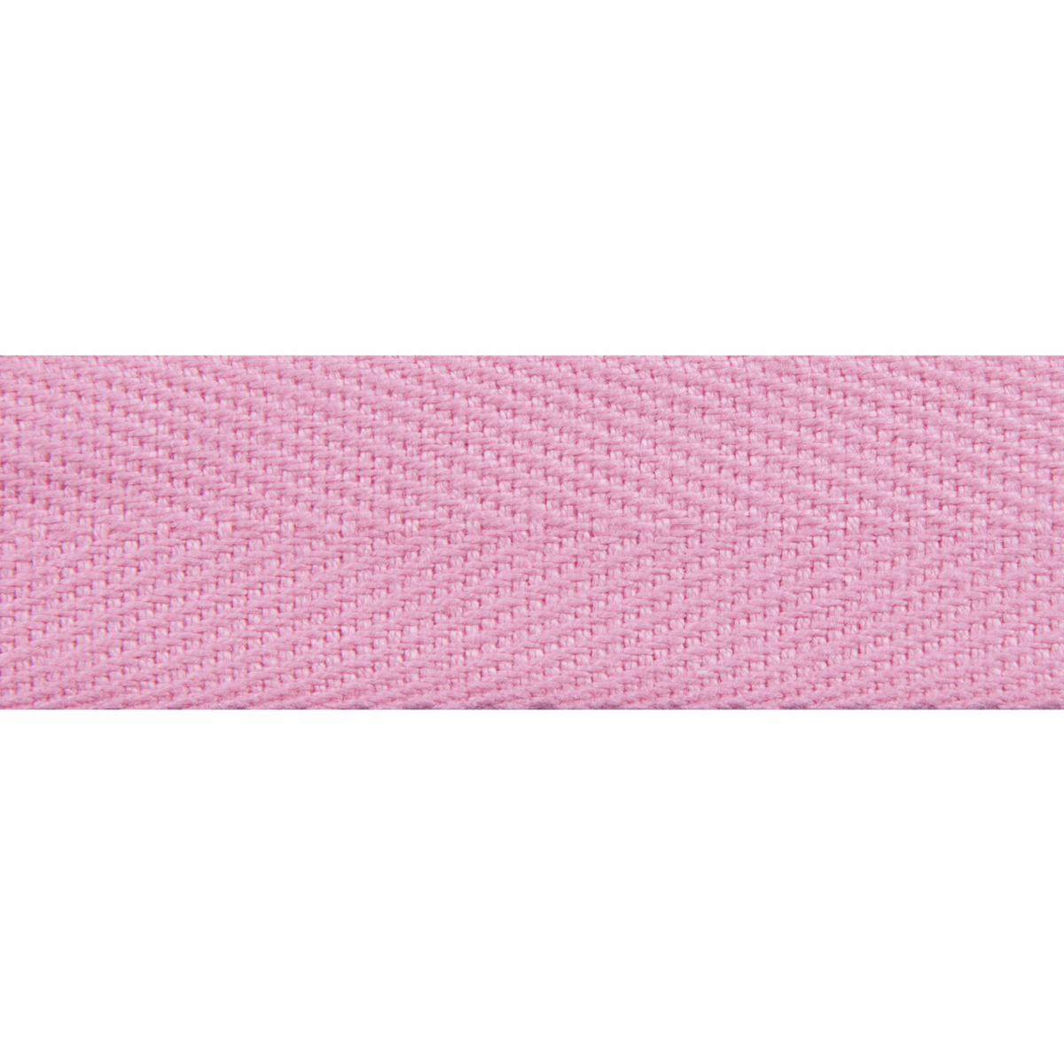 Herringbone Cotton Tape Pink 20mm Wide Price Per Metre