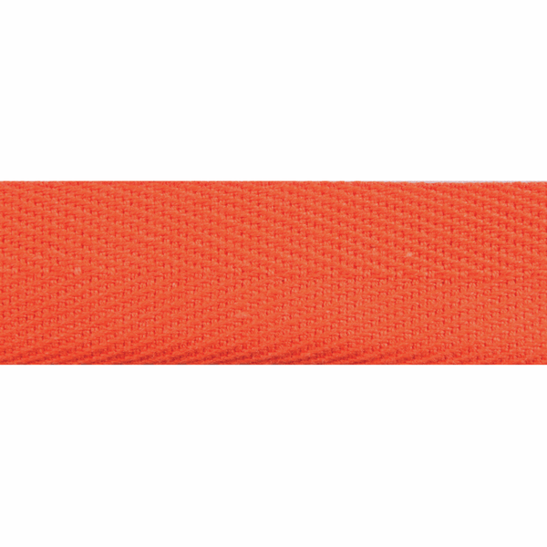 Herringbone Cotton Tape Orange 20mm Wide Price Per Metre