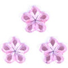 Acrylic Stones: Glue-On: Flower: Pink: Pack of 12
