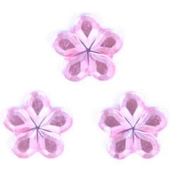 Acrylic Stones: Glue-On: Flower: Pink: Pack of 12
