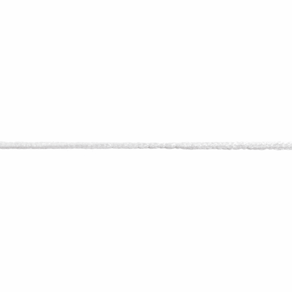 Face Mask Fuzzy Elastic White 2mm Wide (Per Metre)