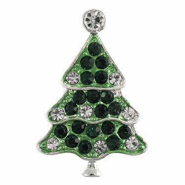 Christmas Button Diamante Christmas Tree