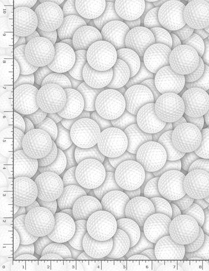 Timeless Treasures Fabric Packed Golf Balls C8048