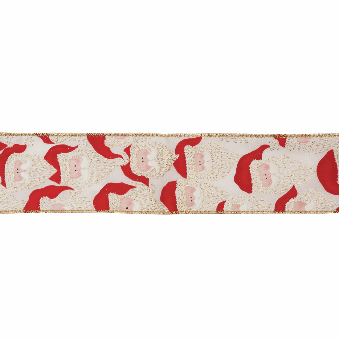 Groves Ribbon Premium Wire Edge Ribbon Father Christmas 63mm Wide Price Per Metre - The Sewing Studio