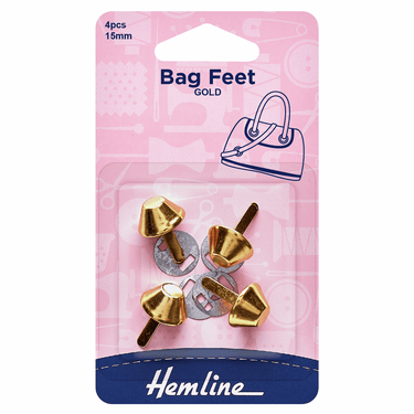 Bag Feet Base Nails: 15mm: Gold: 4 Pieces