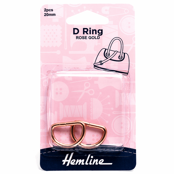 D Rings 20mm Rose Gold 2 Pieces