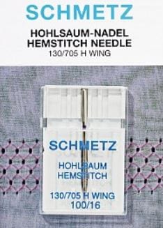 Schmetz Sewing Machine Needle Hemstitch Wing Size 100/16