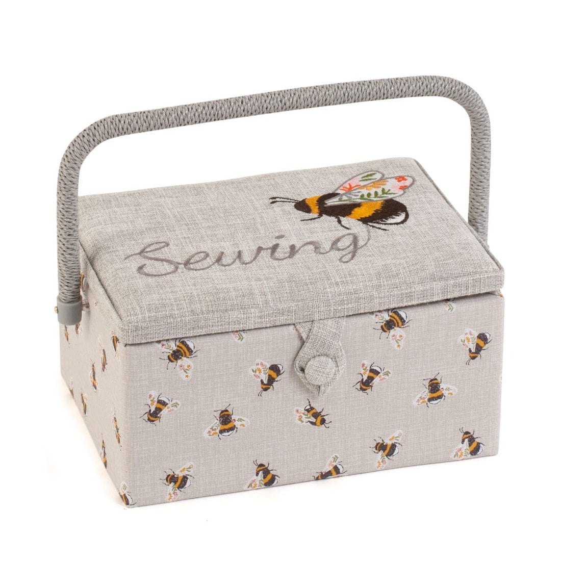HobbyGift Sewing Tins and Boxes Sewing Box Medium Embroidered Sewing Bee - The Sewing Studio