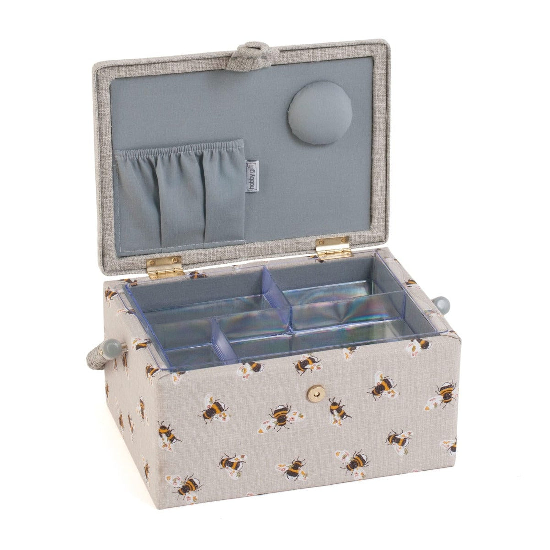 HobbyGift Sewing Tins and Boxes Sewing Box Medium Embroidered Sewing Bee - The Sewing Studio