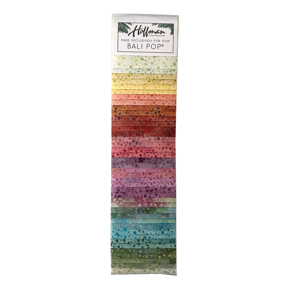 Hoffman Fabric Pre Cuts Hoffman Pastel Bali Pop Pack - Batik Fabric 40x 2.5 Inch Strips - The Sewing Studio