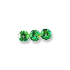 Sequins: Cup Holographic: 6mm: Green: 3g pack
