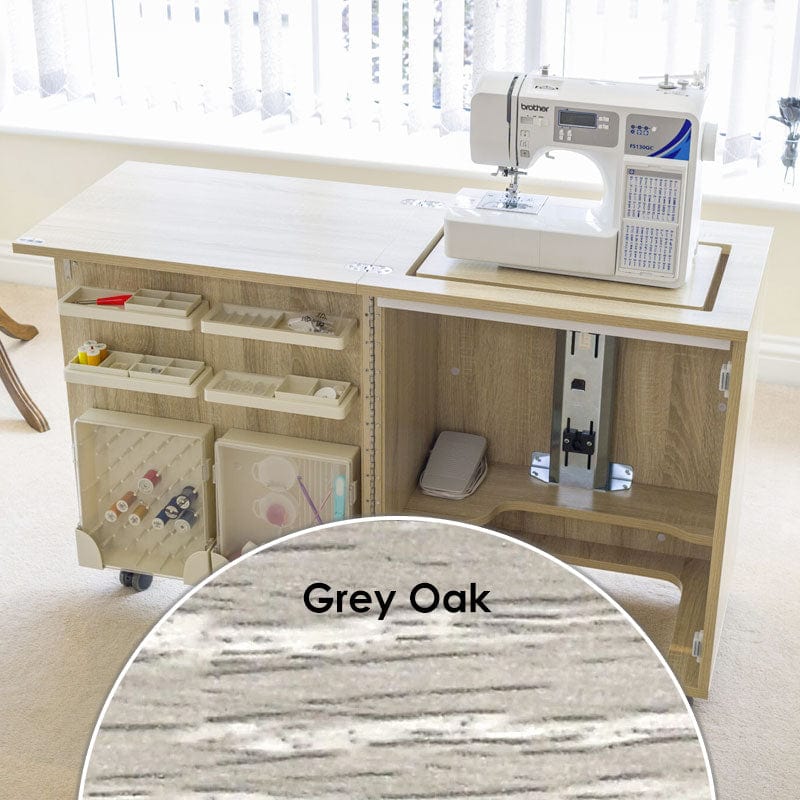 Horn Sewing Cabinets Horn Cub Plus American Grey Oak - The Sewing Studio