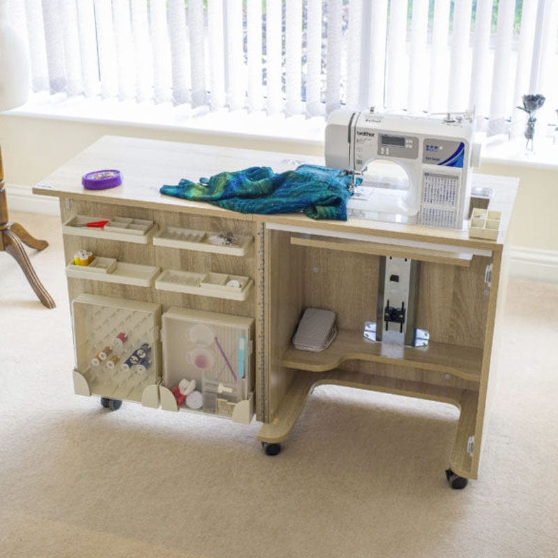 Horn Sewing Cabinets Horn Cub Plus Weathered Oak - The Sewing Studio