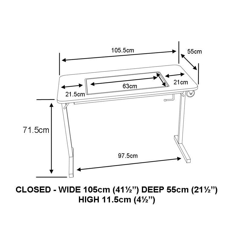 Horn Sewing Cabinets Horn Hideaway Table Mk2 (White) - The Sewing Studio