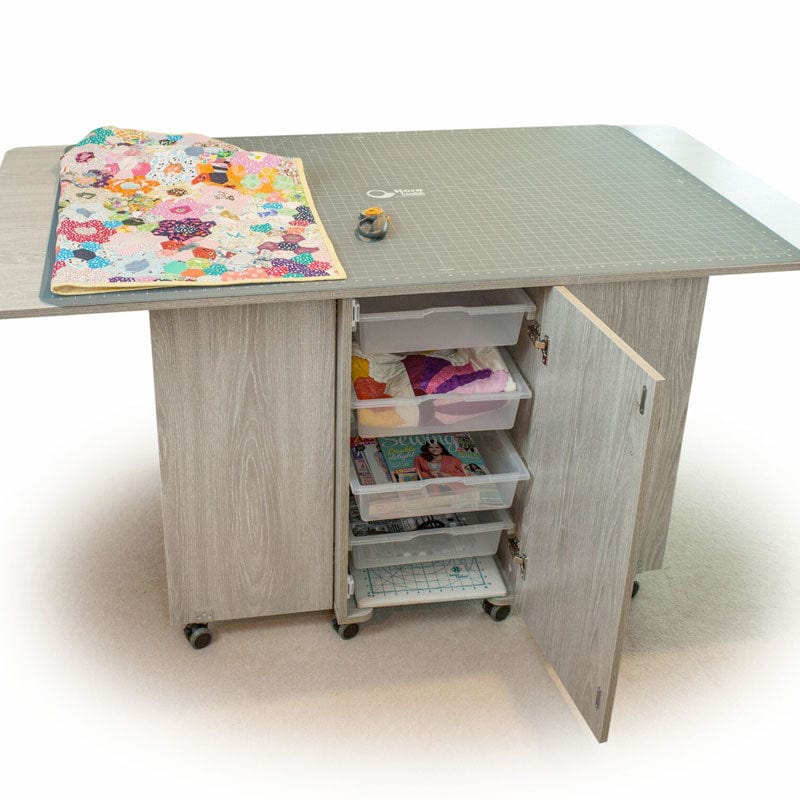 Horn Sewing Cabinets Horn Maxi Hobby Table Weathered Oak - The Sewing Studio