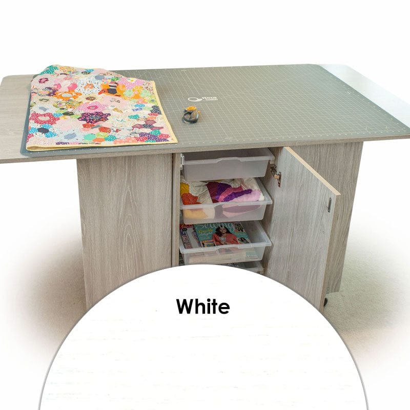 Horn Sewing Cabinets Horn Maxi Hobby Table White - The Sewing Studio
