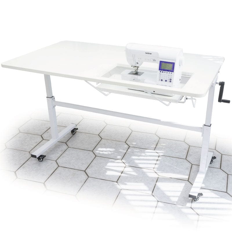 Horn Sewing Cabinets Horn Sewers Vision Table Mk2 White - The Sewing Studio