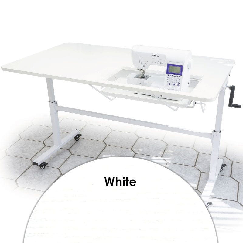 Horn Sewing Cabinets Horn Sewers Vision Table Mk2 White - The Sewing Studio