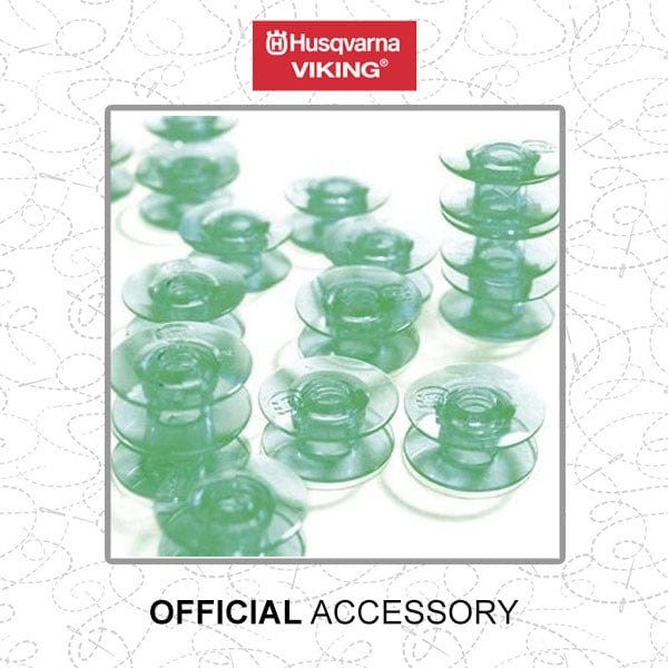 Husqvarna Sewing Machine Accessories Husqvarna Bobbins: 10 Pack (Green) 413182545 - The Sewing Studio