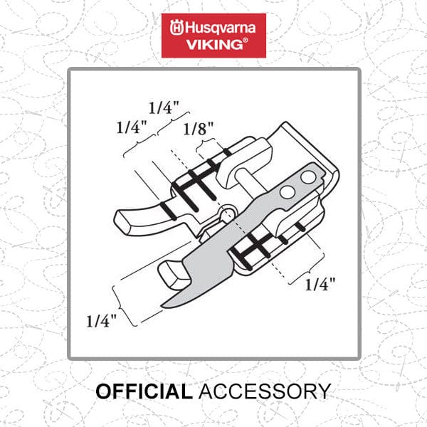 Husqvarna Sewing Machine Accessories Husqvarna Clear 1/4 Inch Piecing Foot With Guide 412927445 - The Sewing Studio