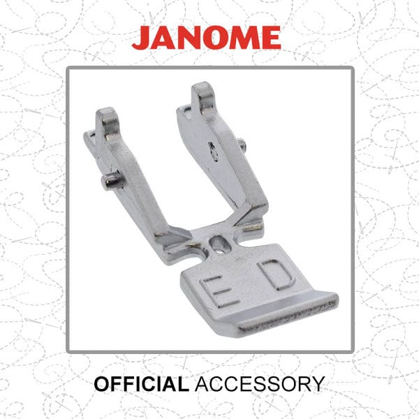 Janome Sewing Machine Accessories Janome Dual Feed / Acufeed Zipper Foot Single (Ed) 859838001 - The Sewing Studio
