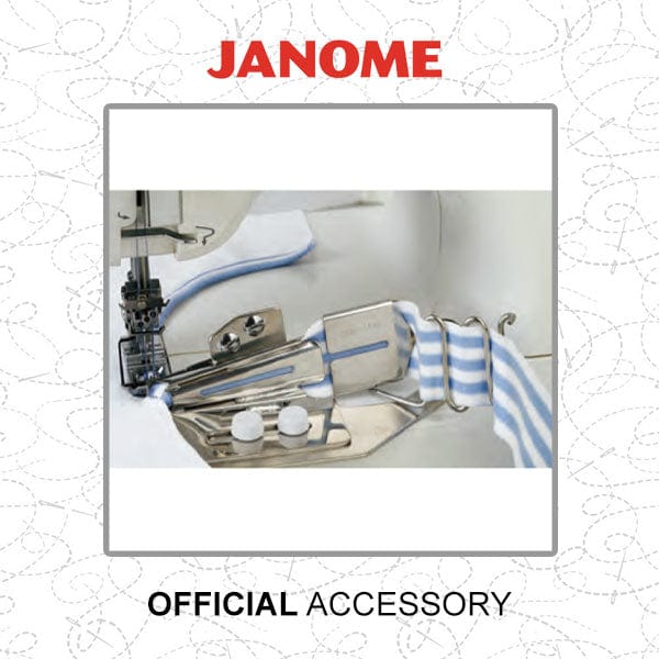Janome Sewing Machine Accessories Janome Tape Binder Attachment With Foot & Base Plate: Wide (fabric starts at 42mm, finishes at 12mm) - The Sewing Studio