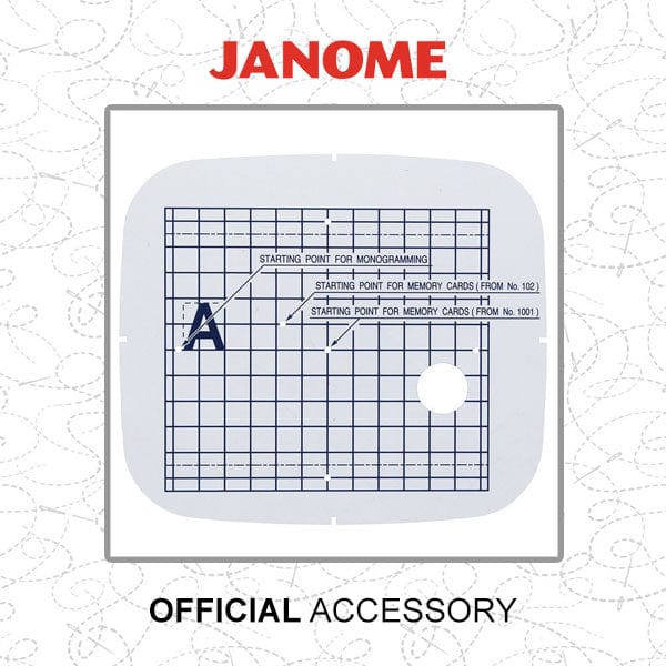 Janome Sewing Machine Accessories Janome Template Hoop A 852807103 - The Sewing Studio