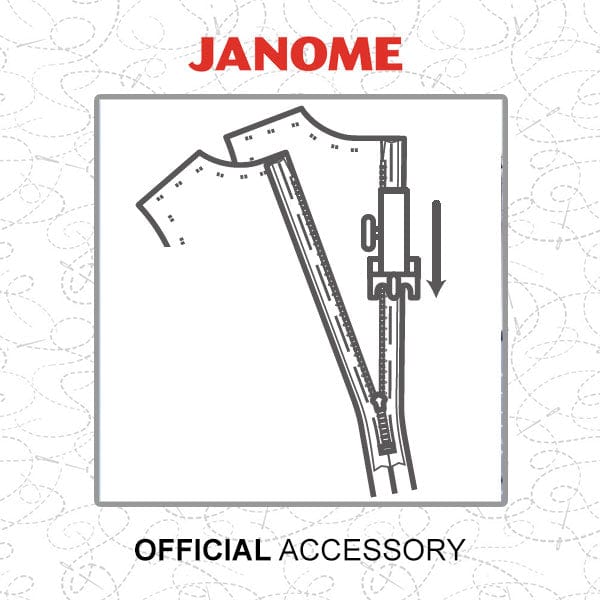 Janome Sewing Machine Accessories Janome Zipper Foot Concealed 200333001 - The Sewing Studio