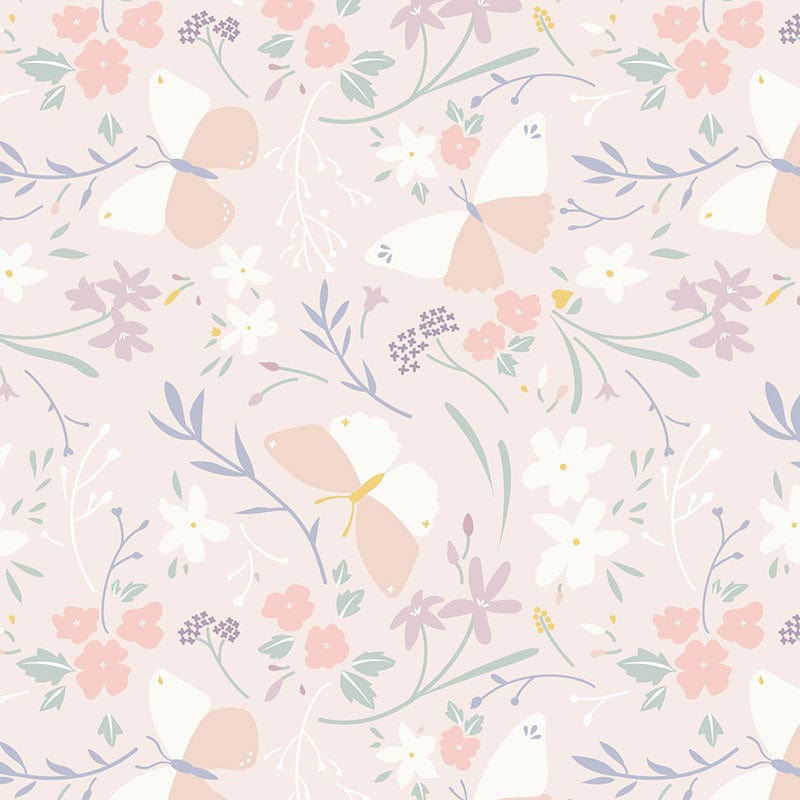 Lewis and Irene Fabric Lewis And Irene Heart Of Summer Fabric Butterfly Dance On Blush Pink CC3-1  - The Sewing Studio
