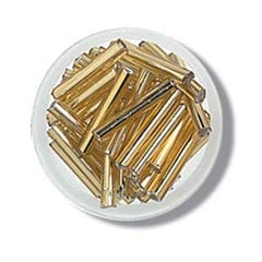 Long Bugle Beads: Gold: 8g per pack
